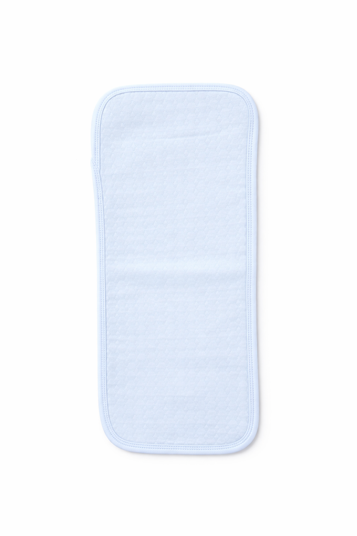3-Piece Baby Gift Set: Blanket, Burp, Bib | Pearl Blue
