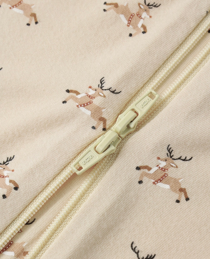 Bamboo Zip Footie | Reindeer