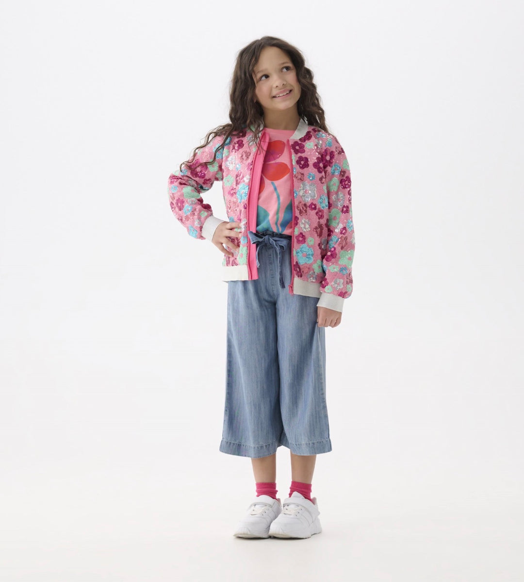 Cropped Paperbag Pants | Smokey Blue