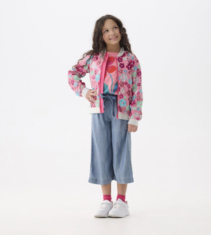 Cropped Paperbag Pants | Smokey Blue