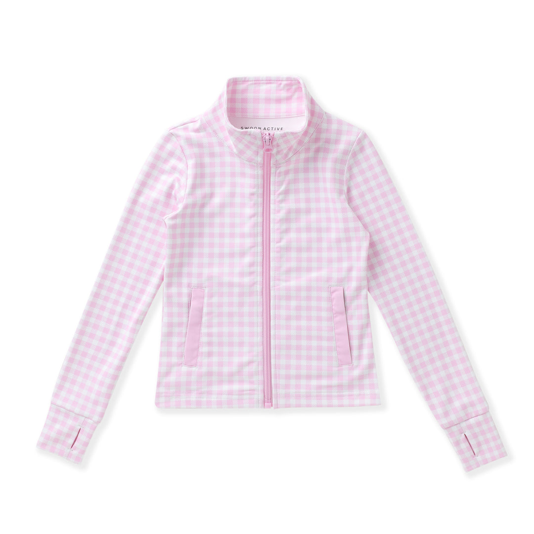 Pink gingham Active Jacket