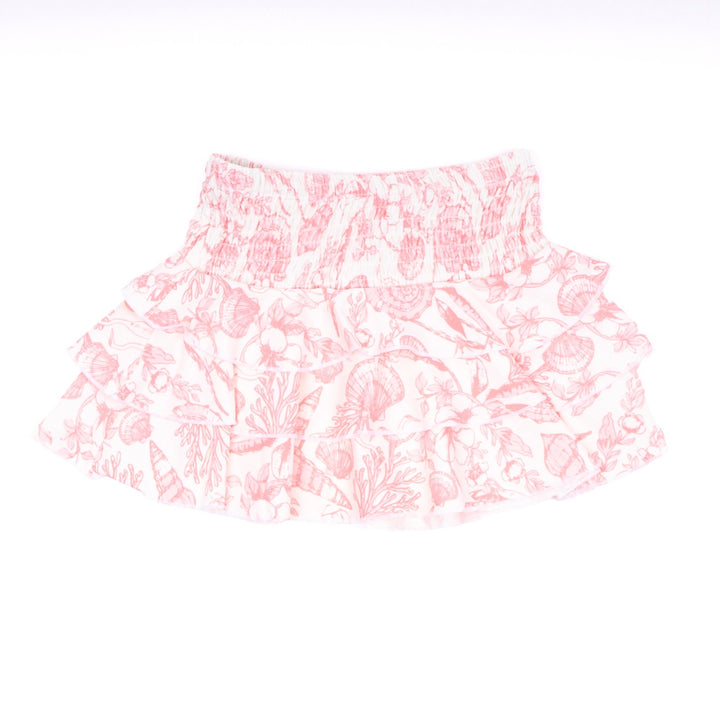 Smocked Seaside Toile Swim Skirt