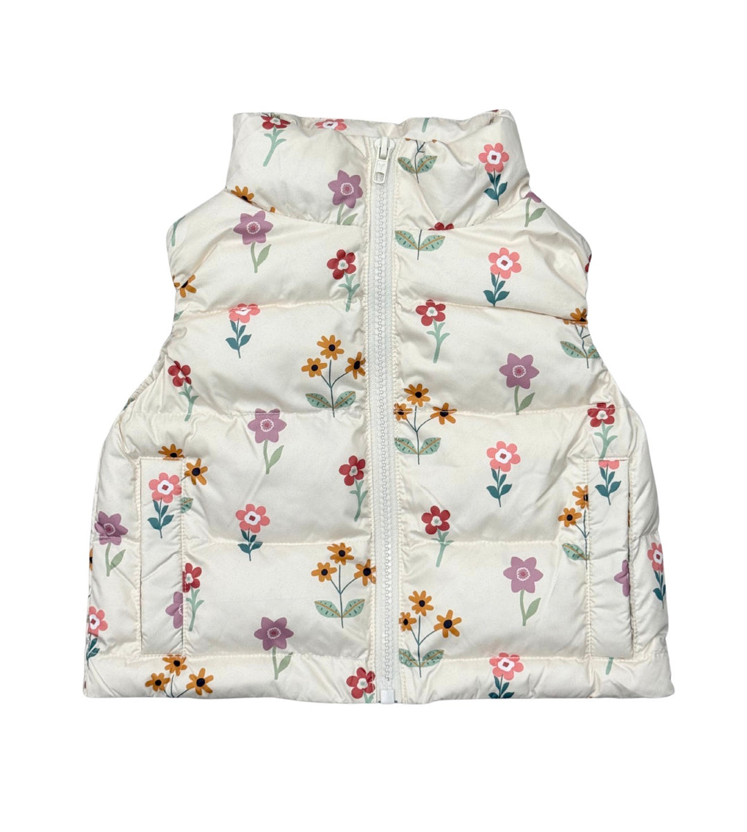 Girls Puffer Vest | Meadow Bloom