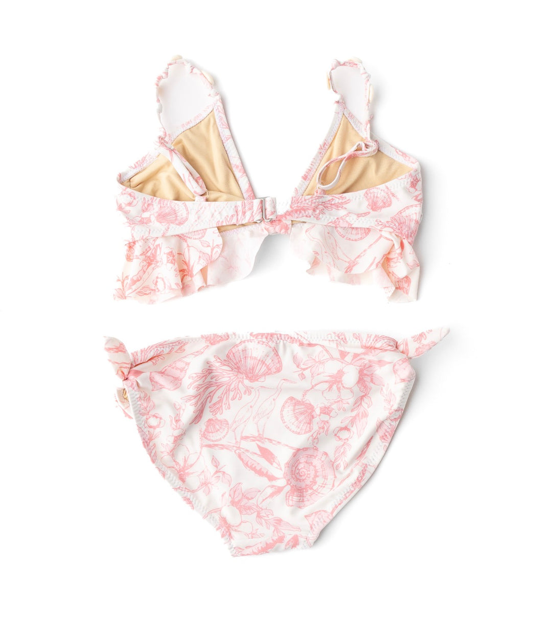 Seaside Toile Ruffle Two-Piece Swim