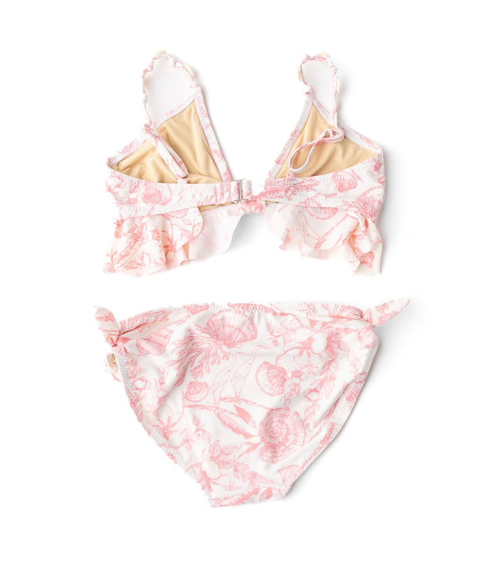 Seaside Toile Ruffle Two-Piece Swim