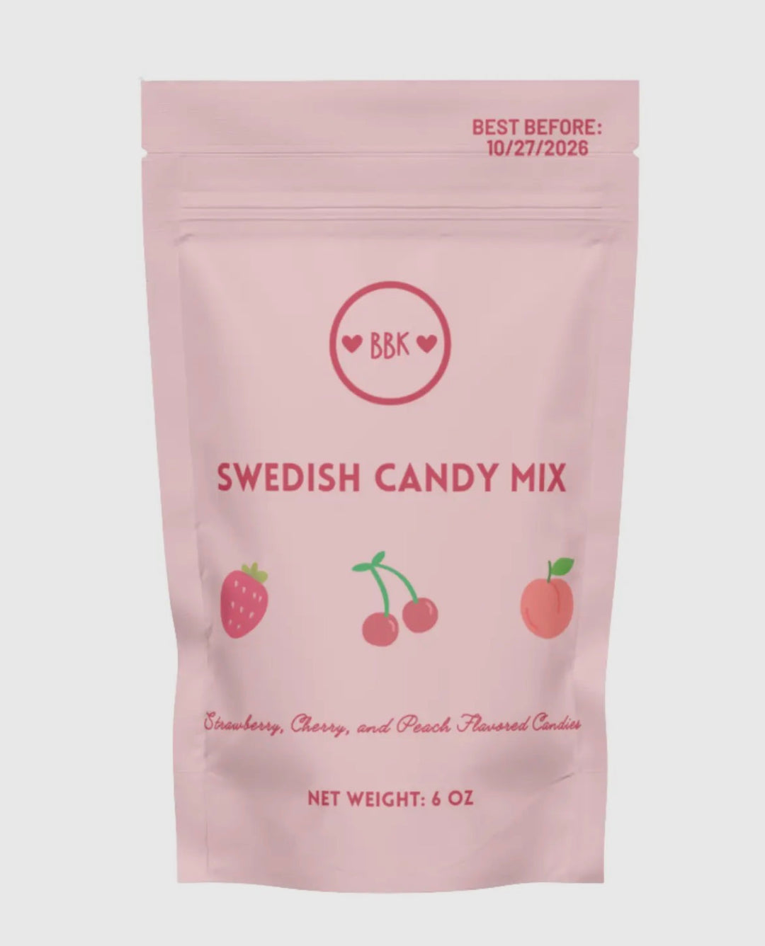 Swedish Candy Mix | Peach, Strawberry, Cherry 6oz.