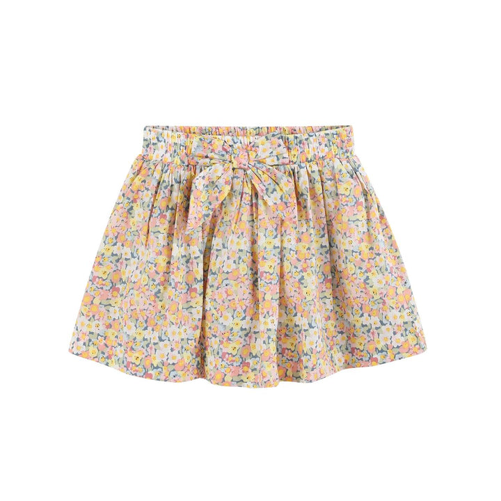 Peach Floral Print Skort Set