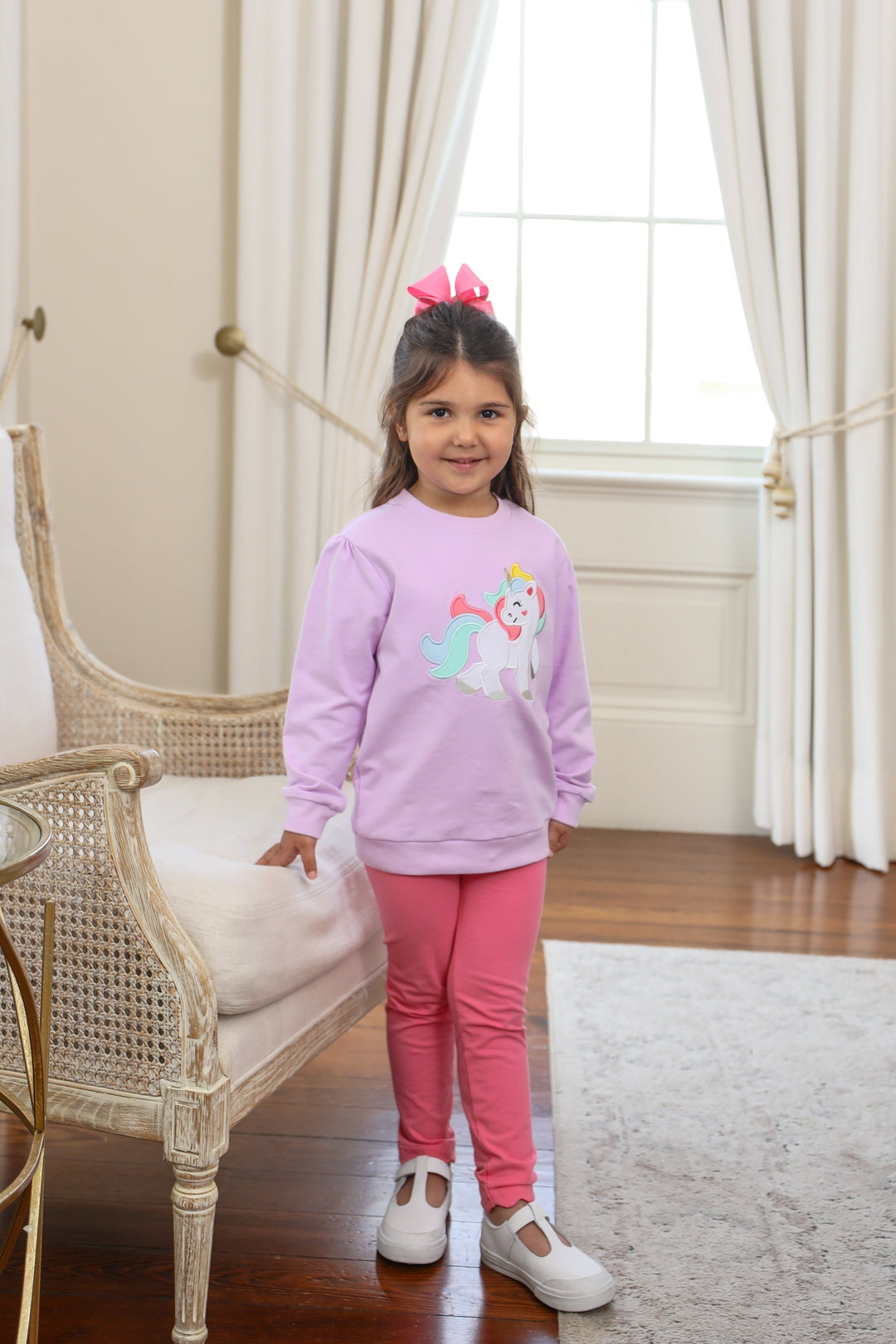 Trotter Street Girls French Terry Pullover - Unicorn: 4