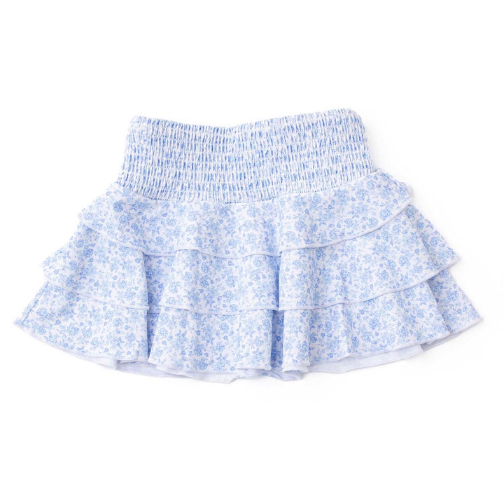 Smocked Coastal Garden Swim Skirt