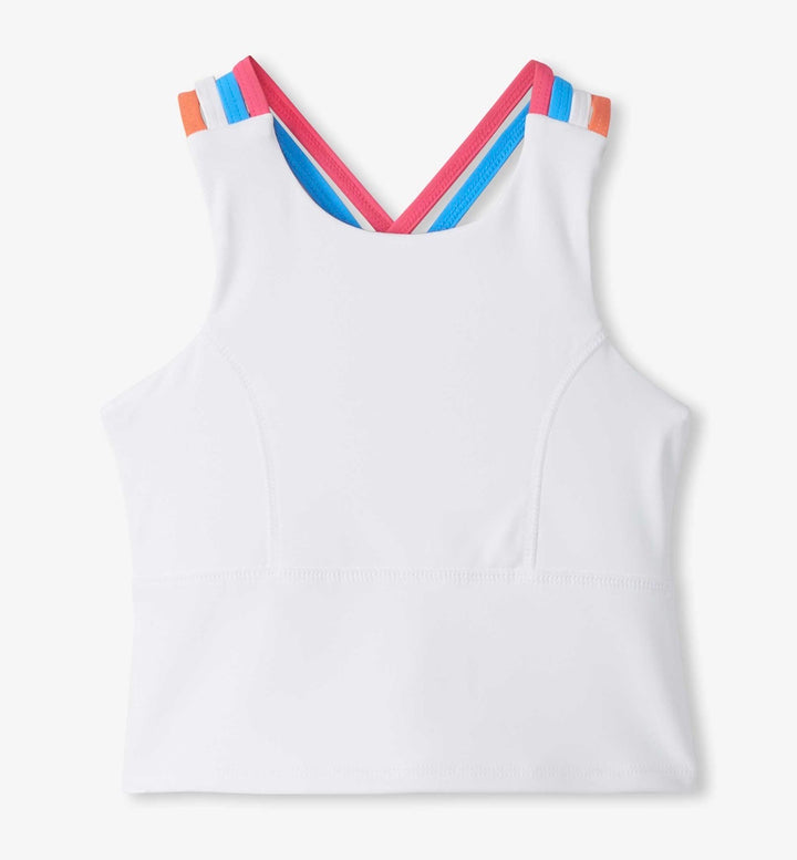 White Strappy Active Tank