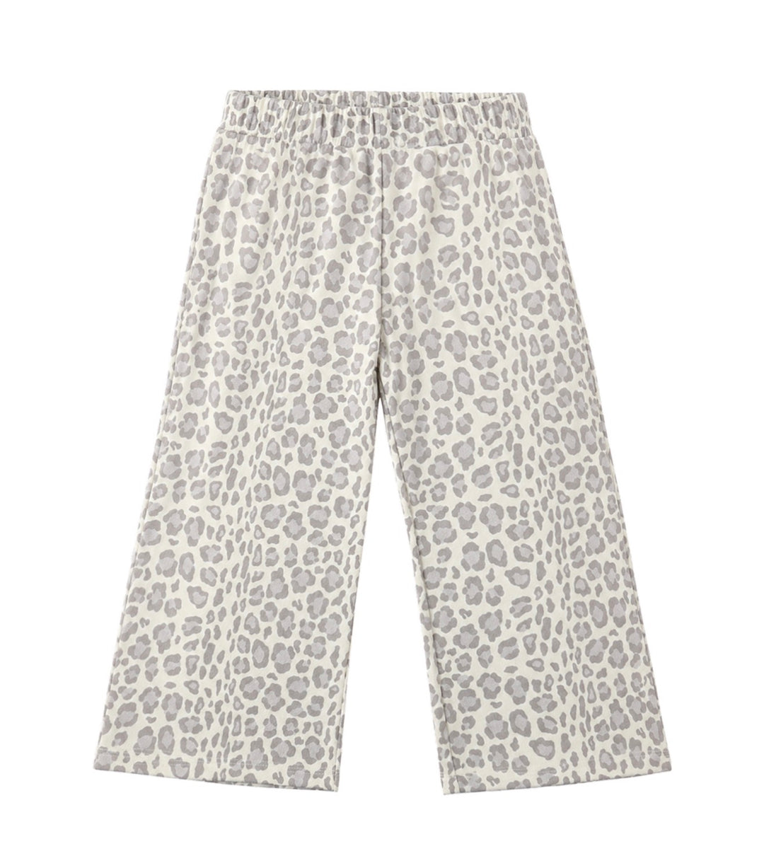Girls Wide Leg Sweatpant | Blue Leopard