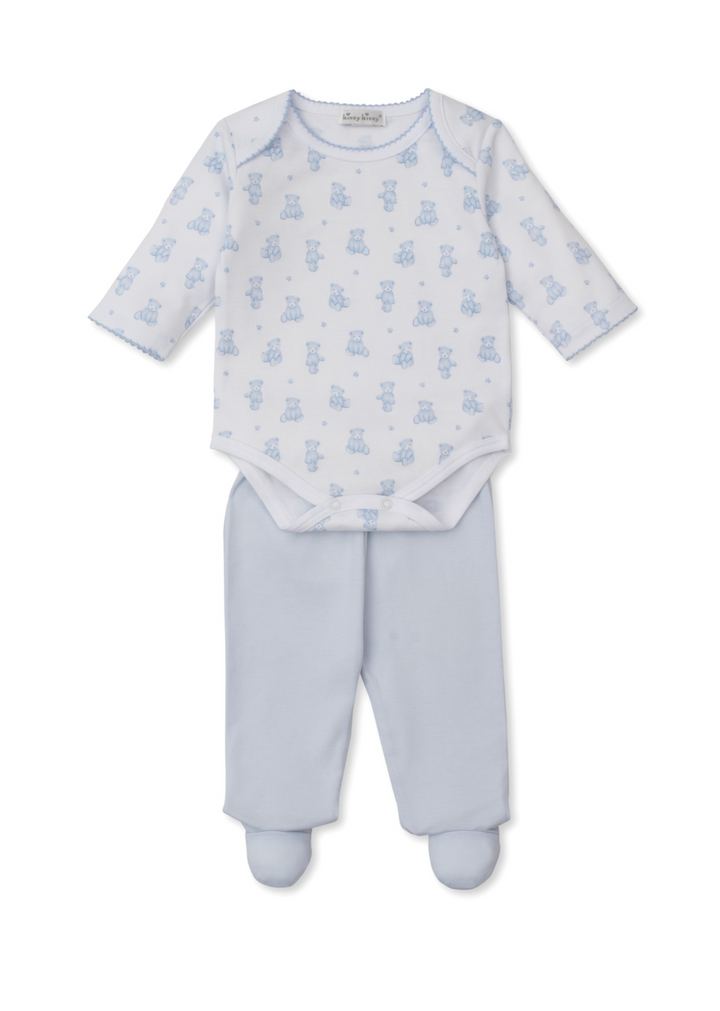 Teddy Bear Time Blue Footed Pant Set