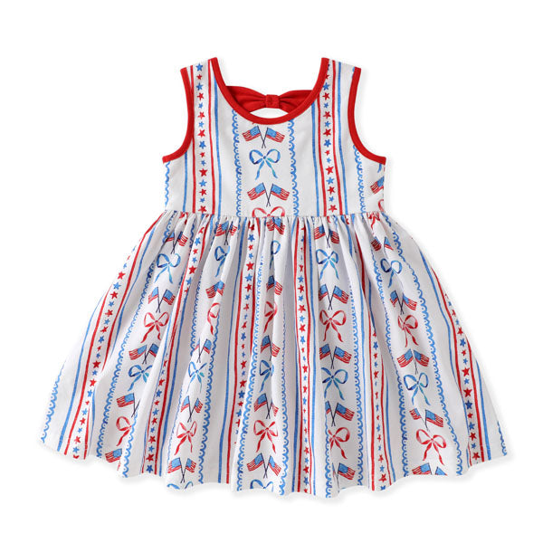 Flag & Bow Flare Dress
