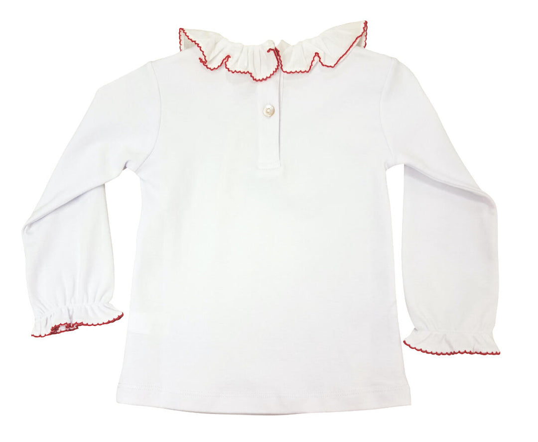 Christmas Bows and Mistletoe Girl's Pima Cotton Top