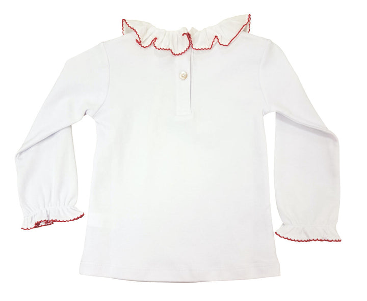 Christmas Bows and Mistletoe Girl's Pima Cotton Top