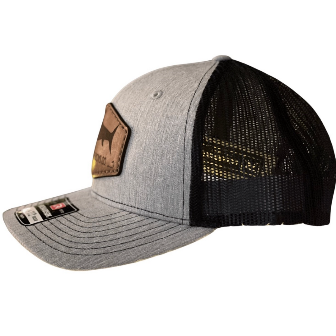 Saltwater Boys Leather Logo Hat Grey