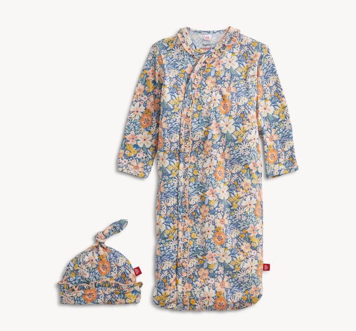 Floral Gown + Hat Set