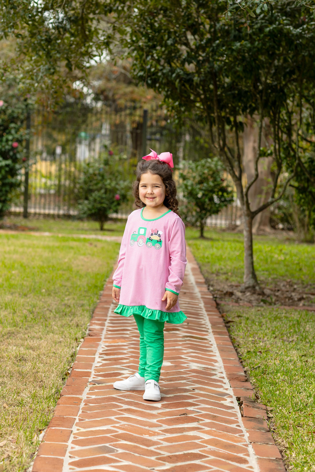 Trotter Street Tractor Ruffle Pant Set