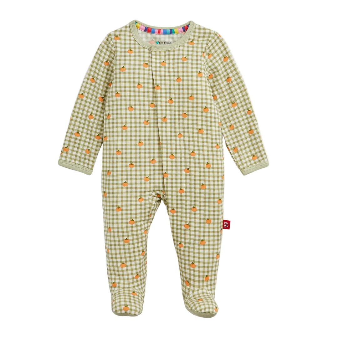 Pumpkin Plaid Magnetic Footie