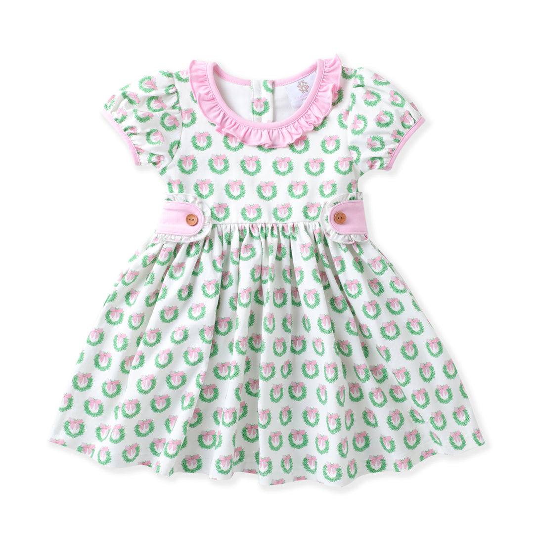 Holiday Wreath Tab Dress