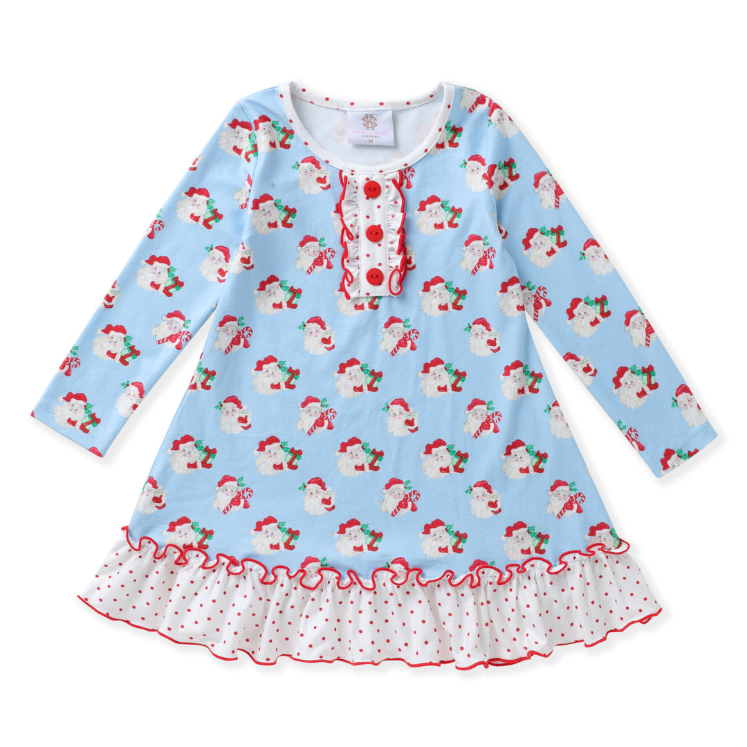 Blue Santa Butterknit Play Dress