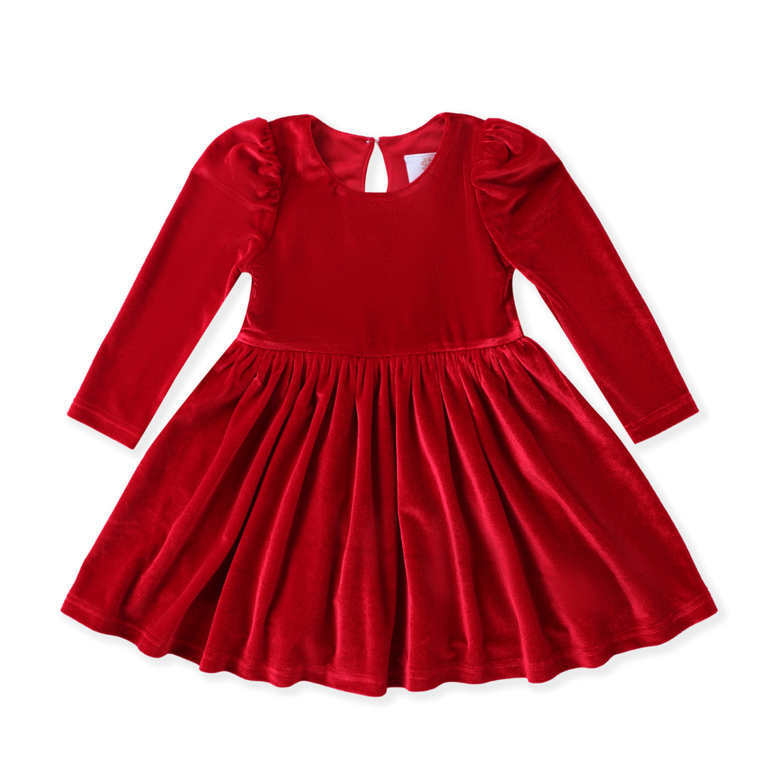 Red Velvet Twirl Dress