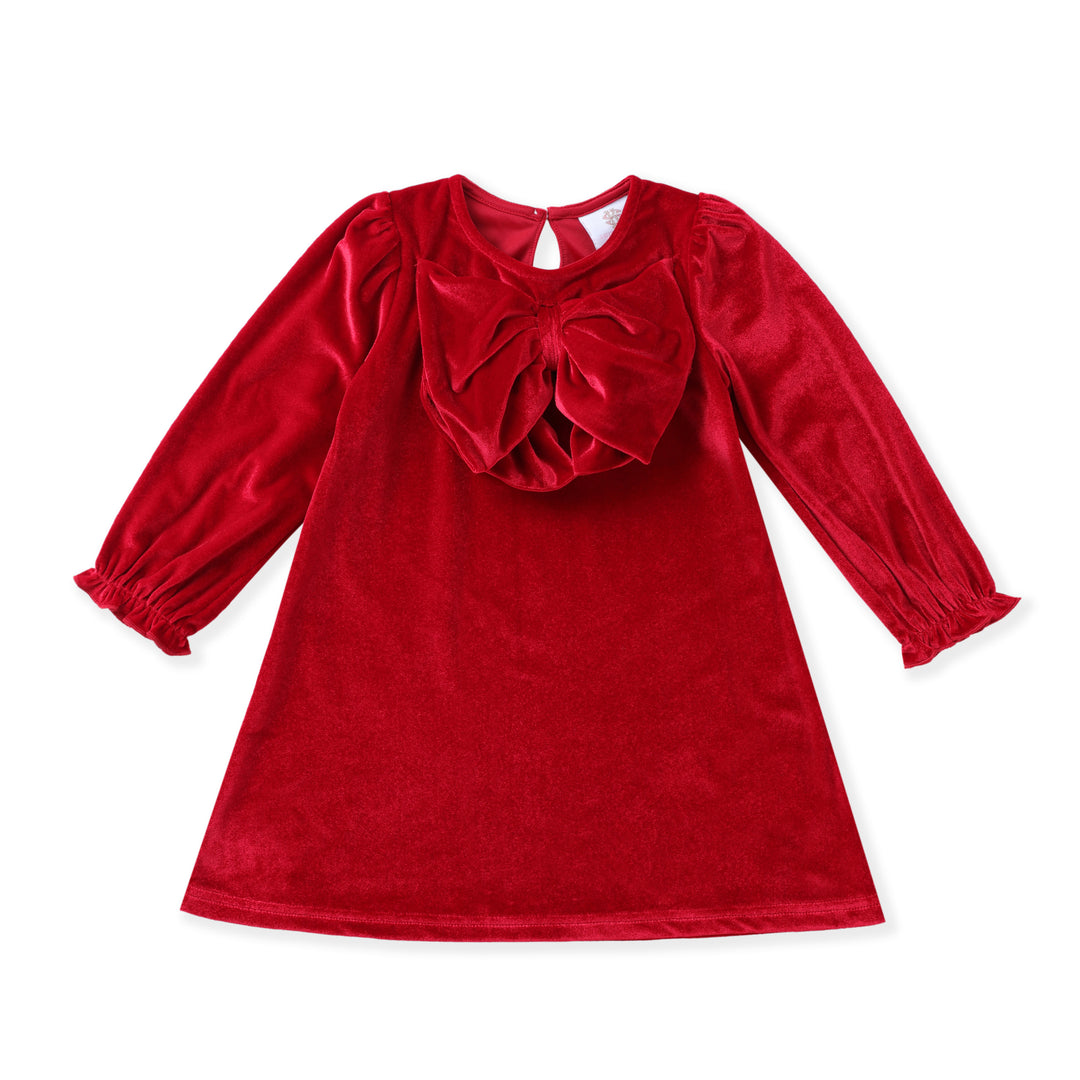 Red Velvet Bow Dress