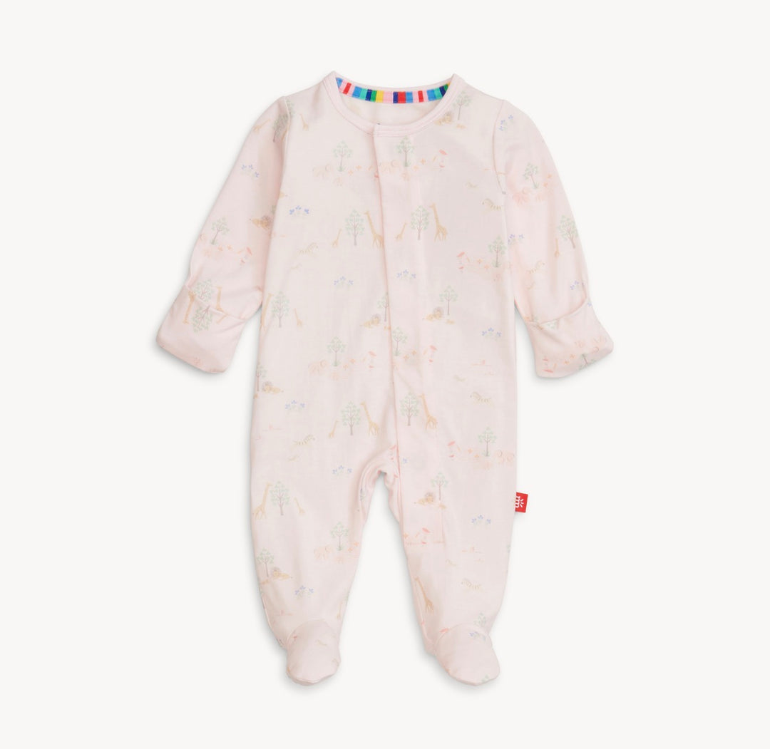 Serene Safari Footie | Pink