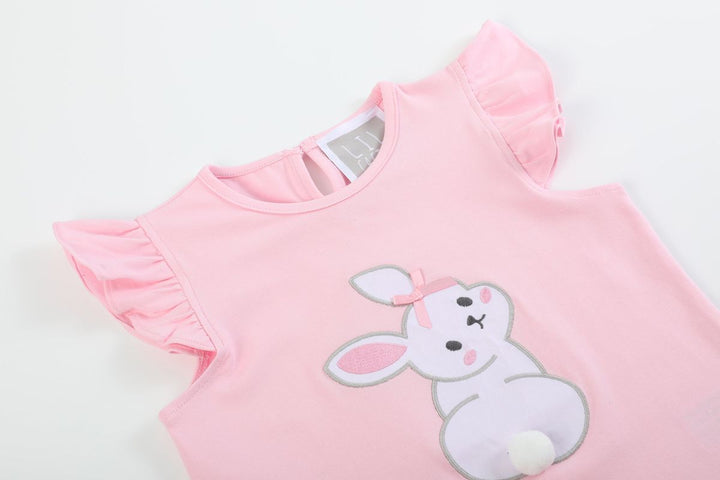 Pink Easter Bunny T-Shirt and Shorts Set