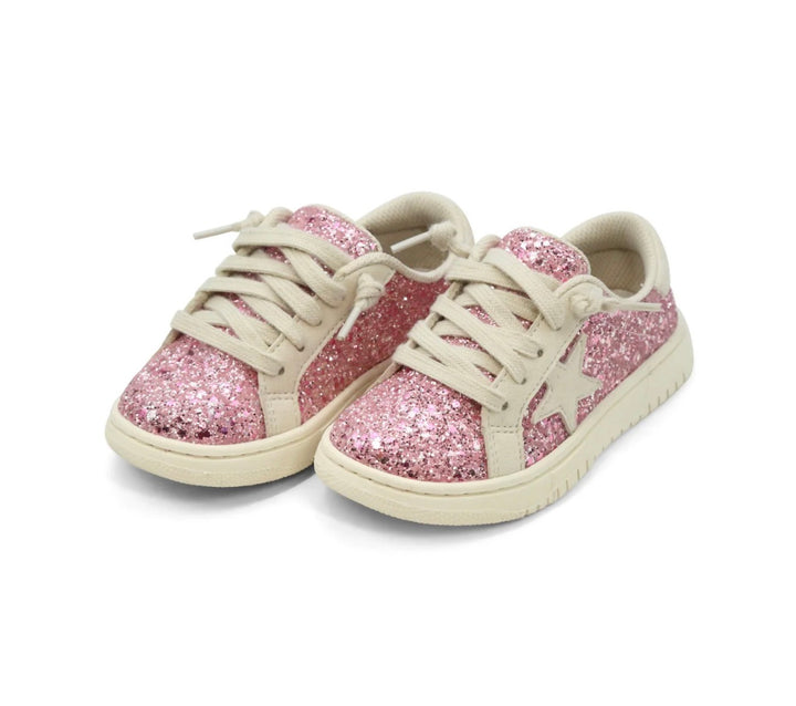 Kinley Glitter Star Sneaker | Pink