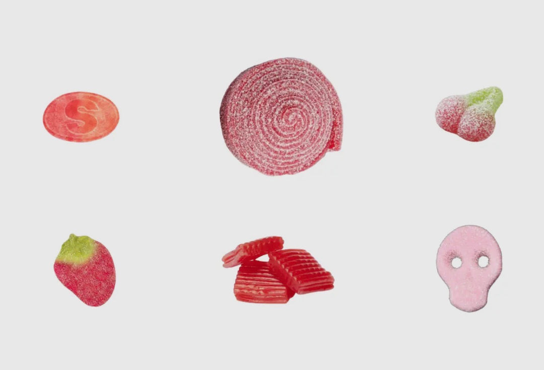 Swedish Candy Sampler Mix - Peach, Strawberry, Cherry 3oz.