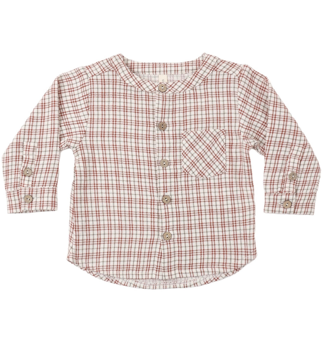 Boys Milo Shirt | Christmas Plaid
