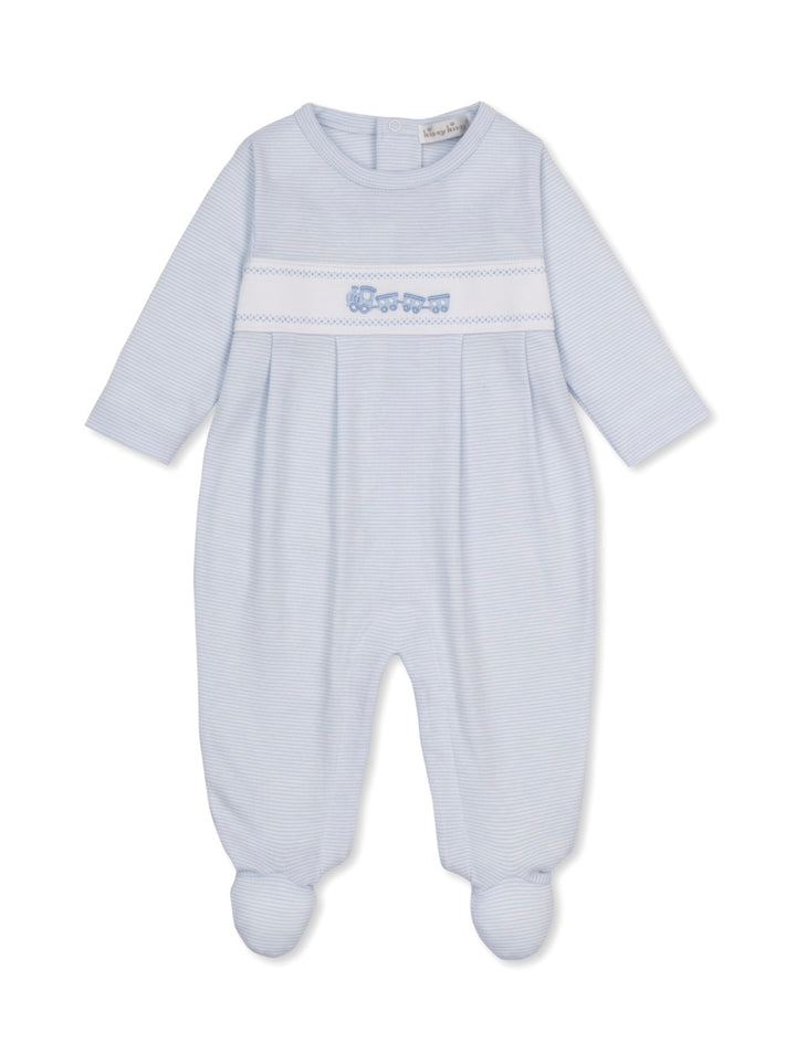 Boys Footie | Classic Treasures Light Blue Trains