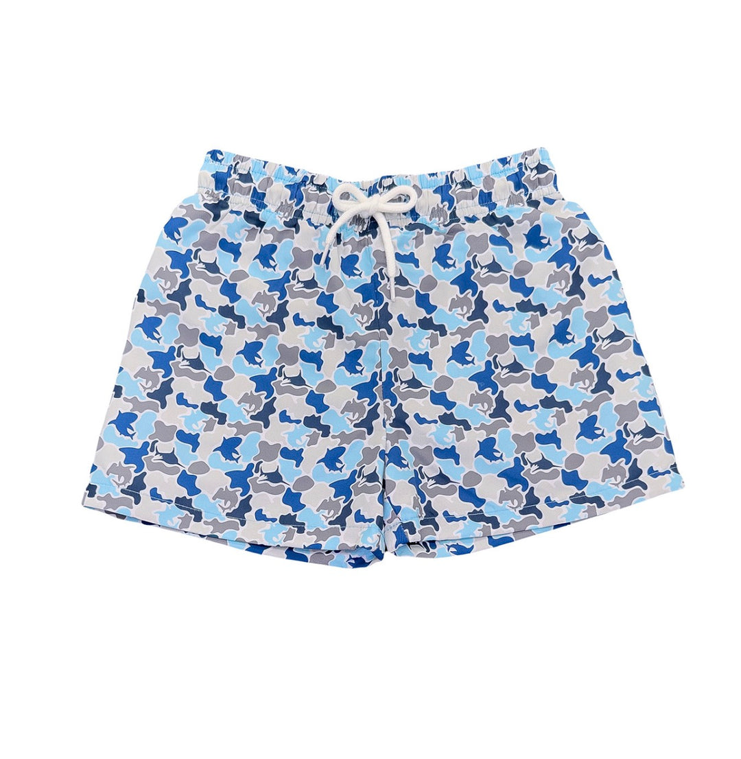 Saint Simons Swim Trunks | Blue Camo