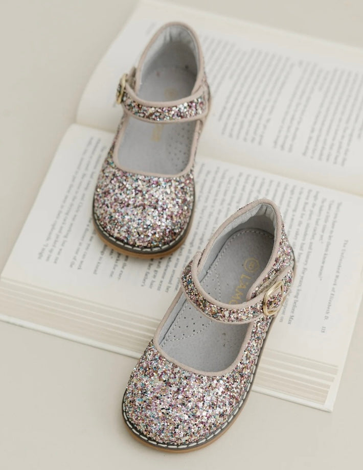 Natasha Glitter Mary Jane - Glitter Multi Pink