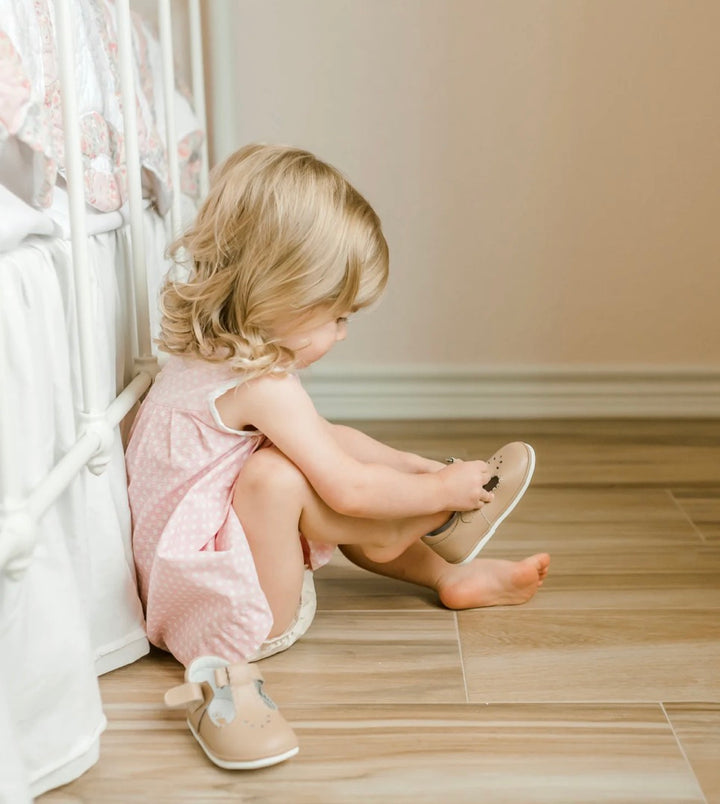 Dottie Scalloped Perforated Mary Jane - Latte