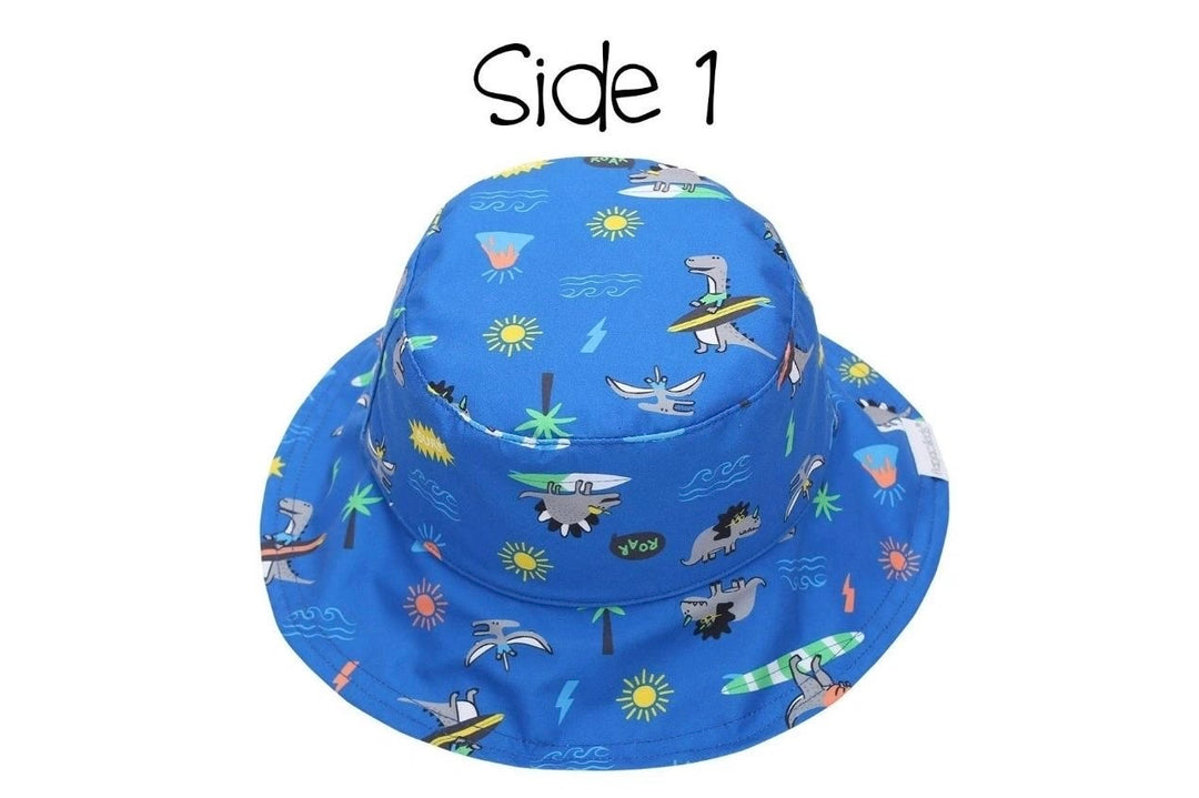 Flapjacks Kids UPF50+ Patterned Sun Hat - Dino: 6-24M, 2Y-4Y