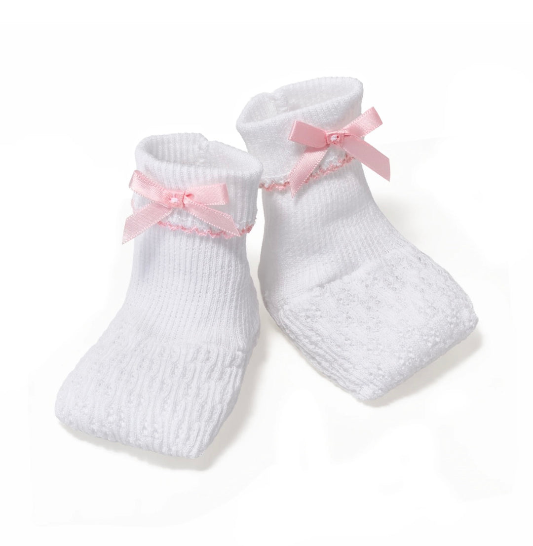 Booties w/ Bow | Red/Blue/Lavender/Pink