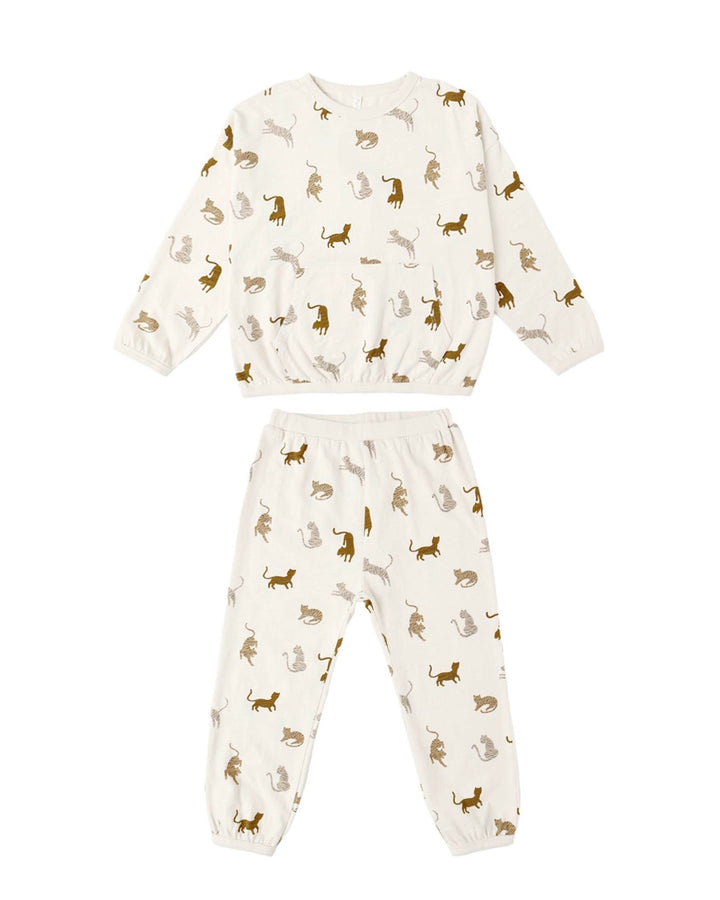 Relaxed Two-Piece Set: Tigers
