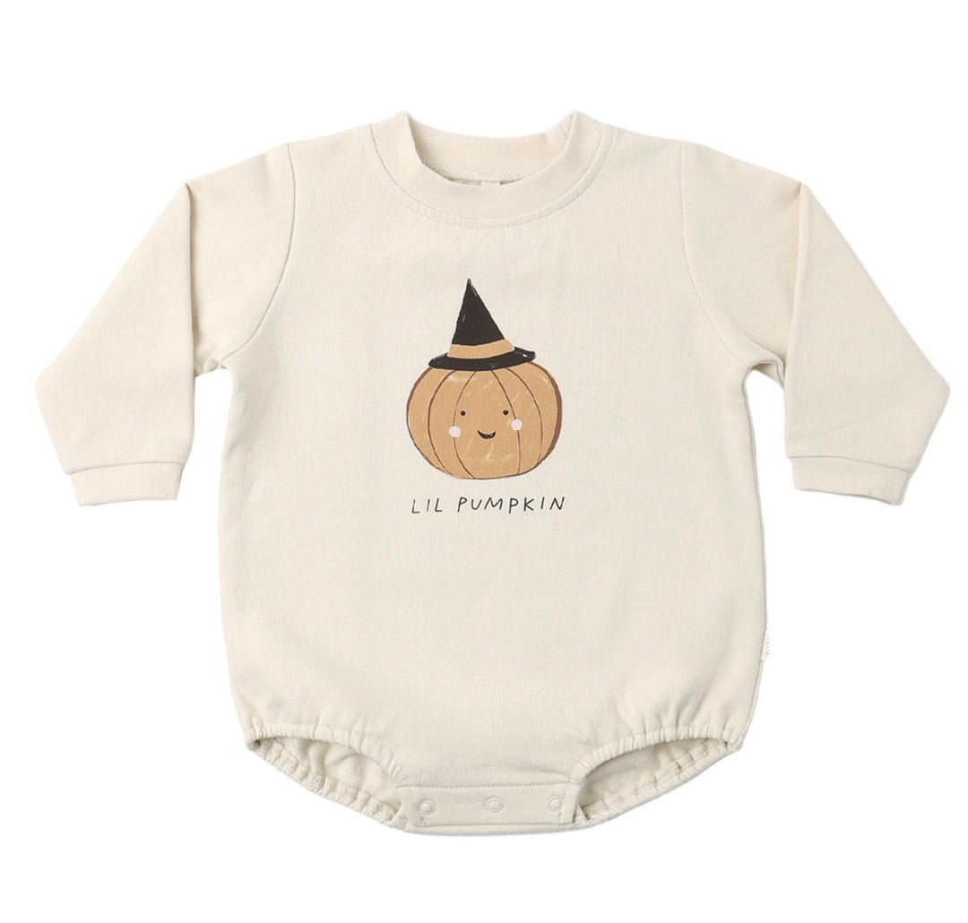 Crewneck Bubble Romper | Lil Pumpkin