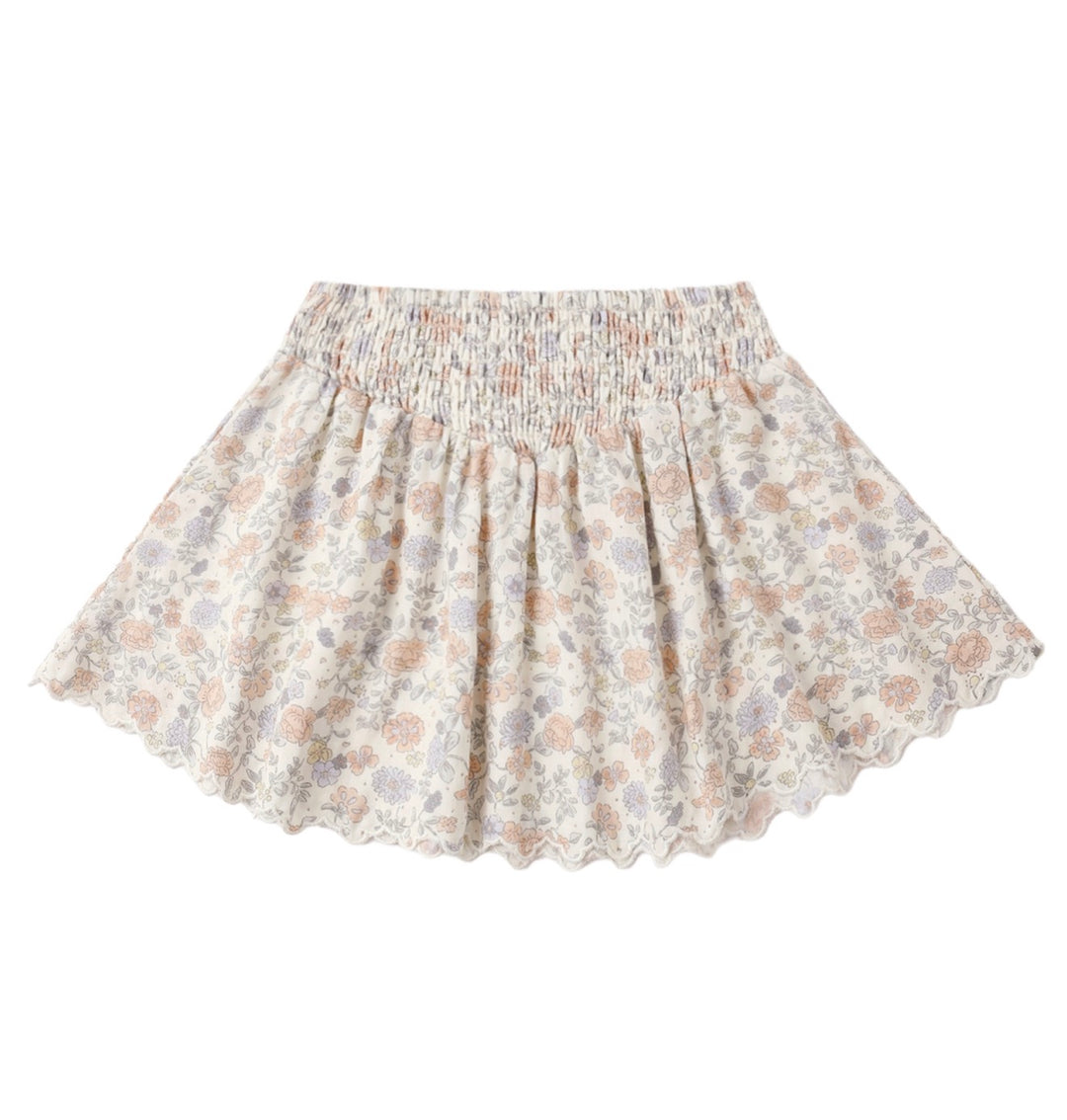 Smocked V Mini Skirt | Bloom