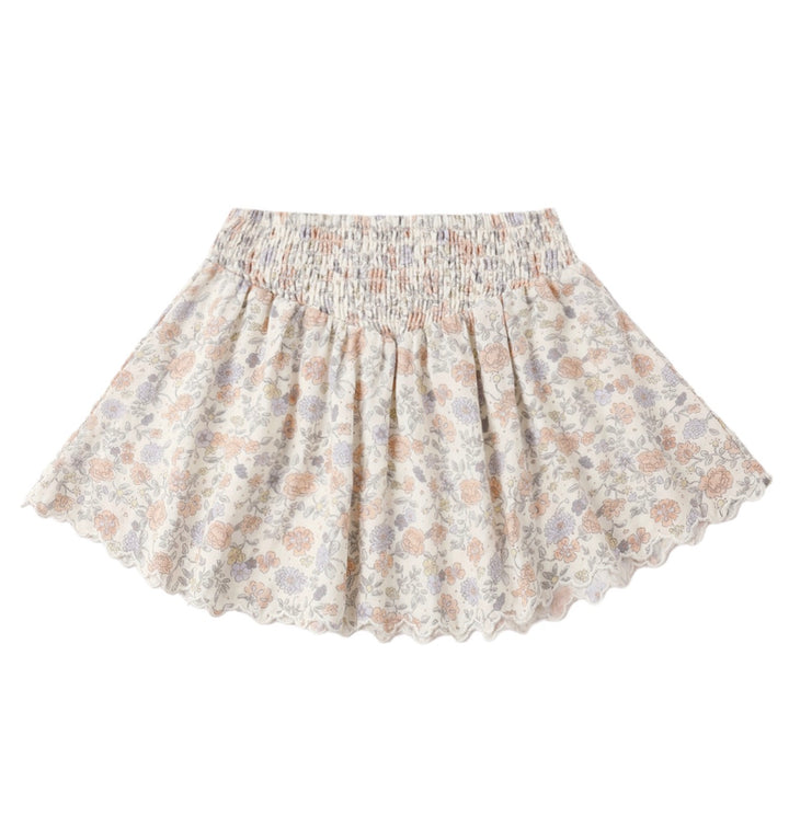 Smocked V Mini Skirt | Bloom