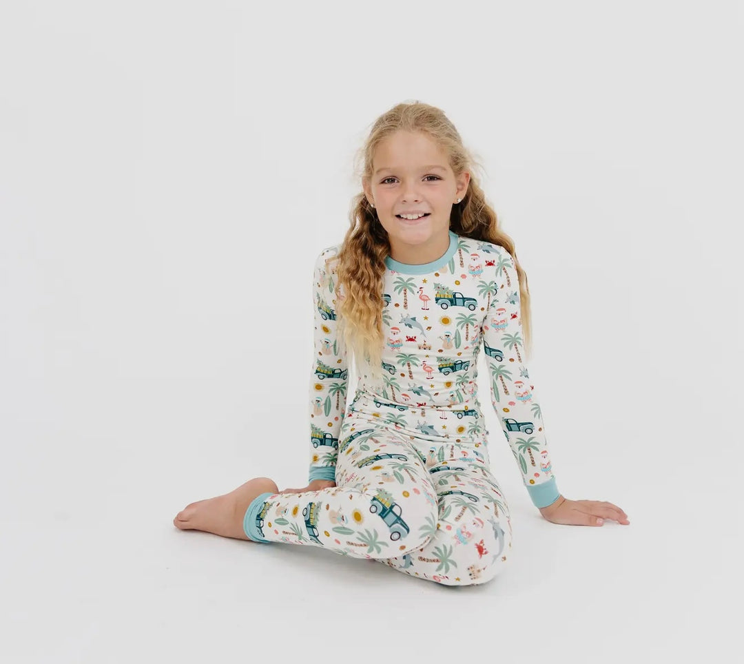 Coastal Christmas Kids Unisex Bamboo Pant Set