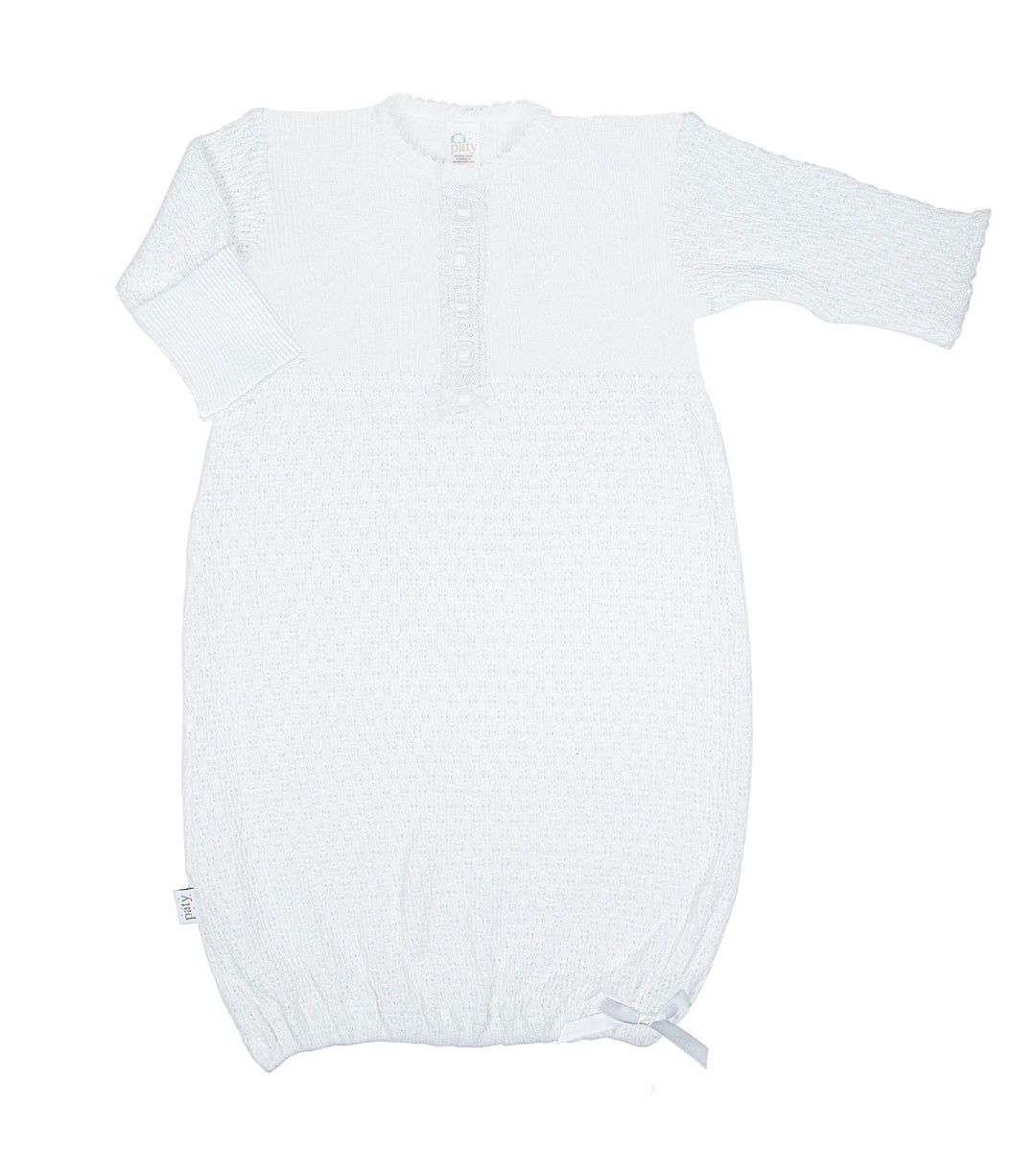 Eyelet Gown w/ Red Trim