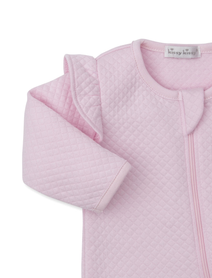 Billowy Bows Jacquard Footie w/ Zip