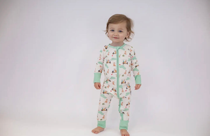 Barks & Birdies Convertible Zip Pjs