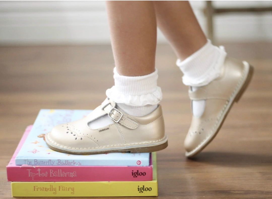 Ruthie Stitched Mary Jane - Champagne