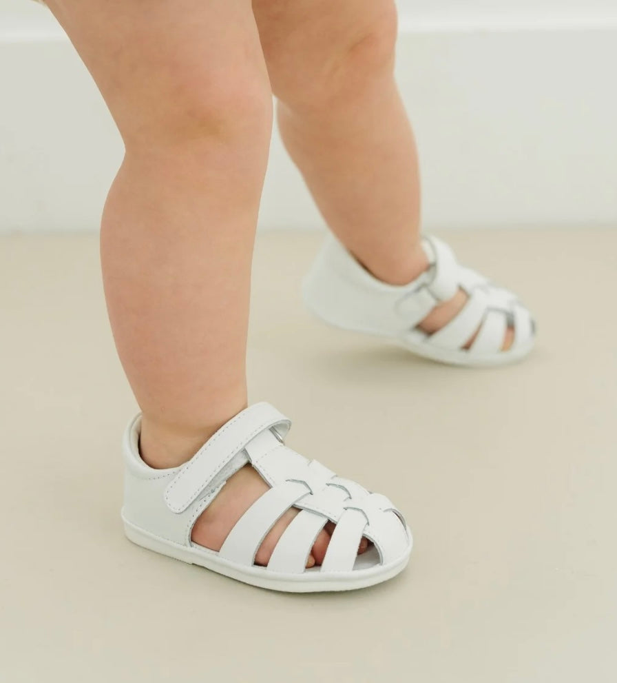 Mack Leather Fisherman Baby Boy Girl Sandal - White