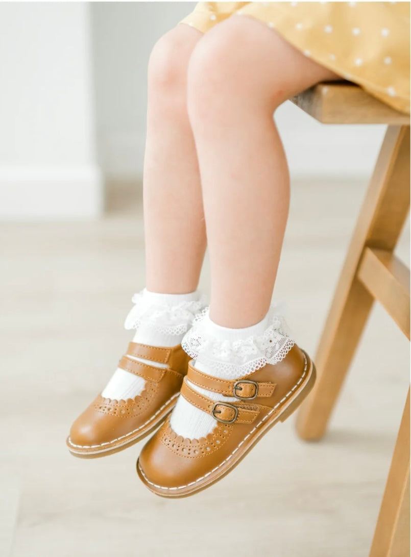 Tatiana Double Strap Mary Jane - Camel