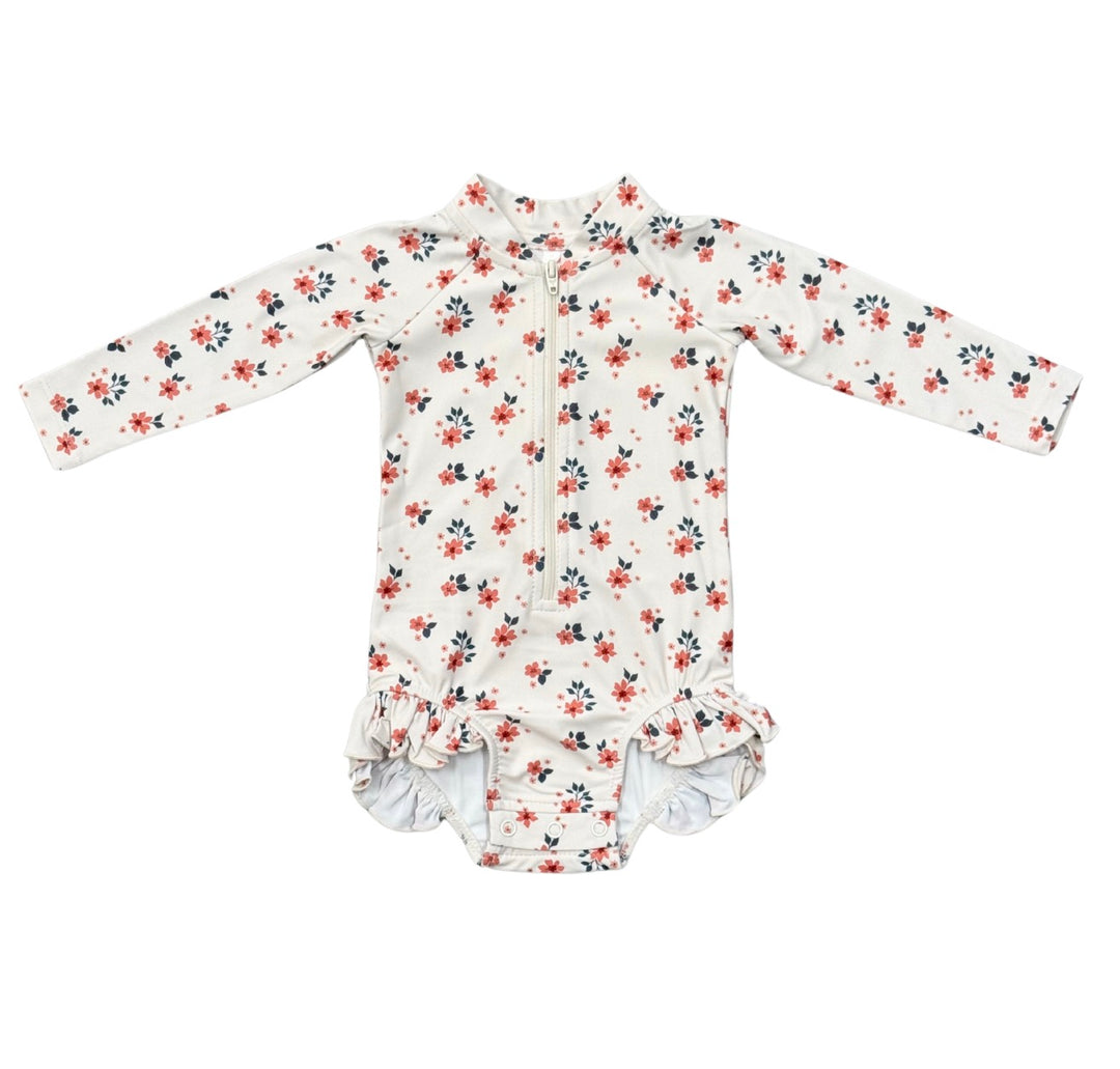 One-Piece Rash Guard Swimsuit | Maya Floral